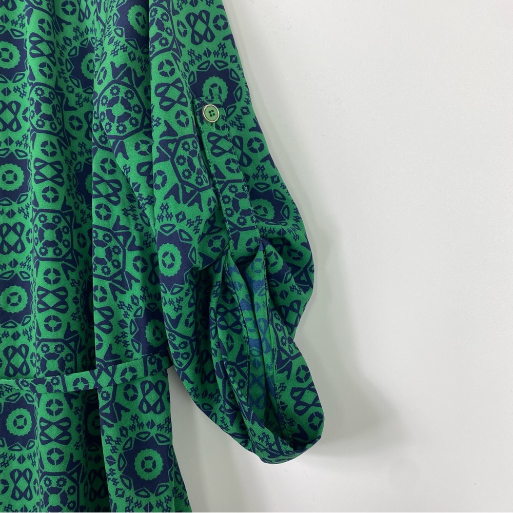 41 Hawthorn dress green and navy blue size medium - Picture 7 of 13